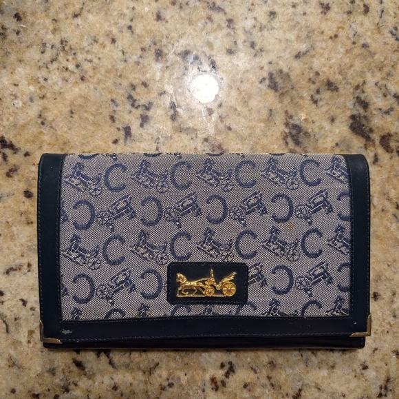 Celine Navy Blue Clutch Or Large Wallet. Kisslock - Picture 1 of 10